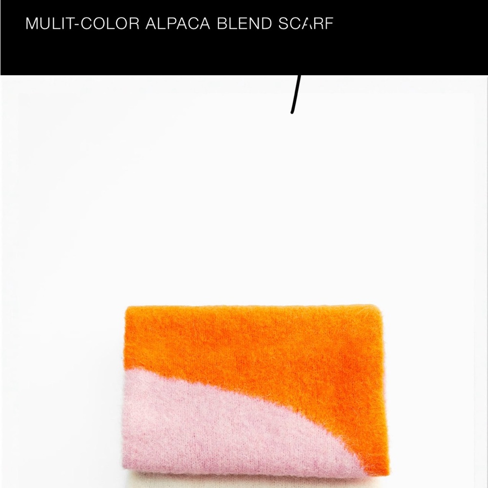 Zara multicolour alpaca blend scarf. NWOT